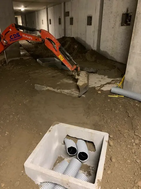 Scavi e movimento terra in un cantiere C.D.S.